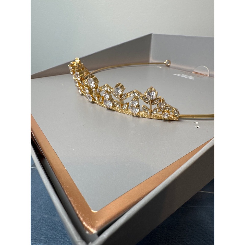 Believe by Brillance Gold Flash Plated Cubic Zirconia Hair Tiara NIB - Picture 3 of 6